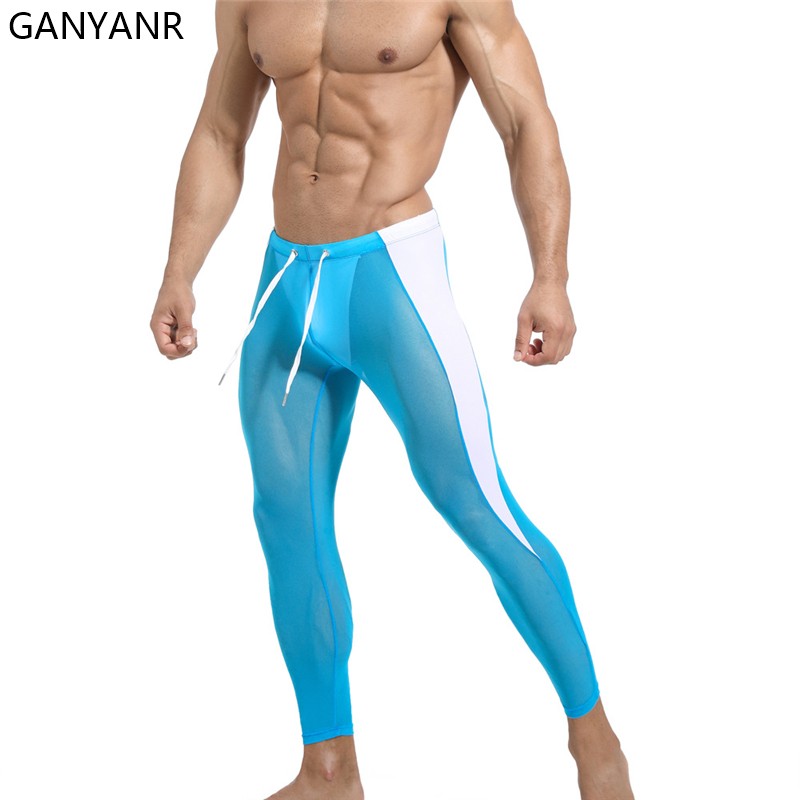 Compression Long Pant - GANYANR Running Tights Men Compression Pants