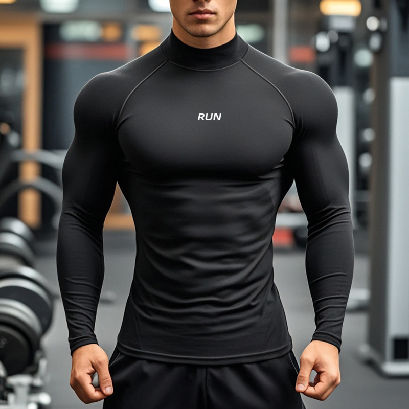Men's Running Turtleneck Quick - огляд і ціна T Shirt Tight Fit
